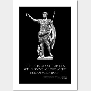 Motivational Inspiring Caesar Augustus Quote - Ancient Rome Posters and Art